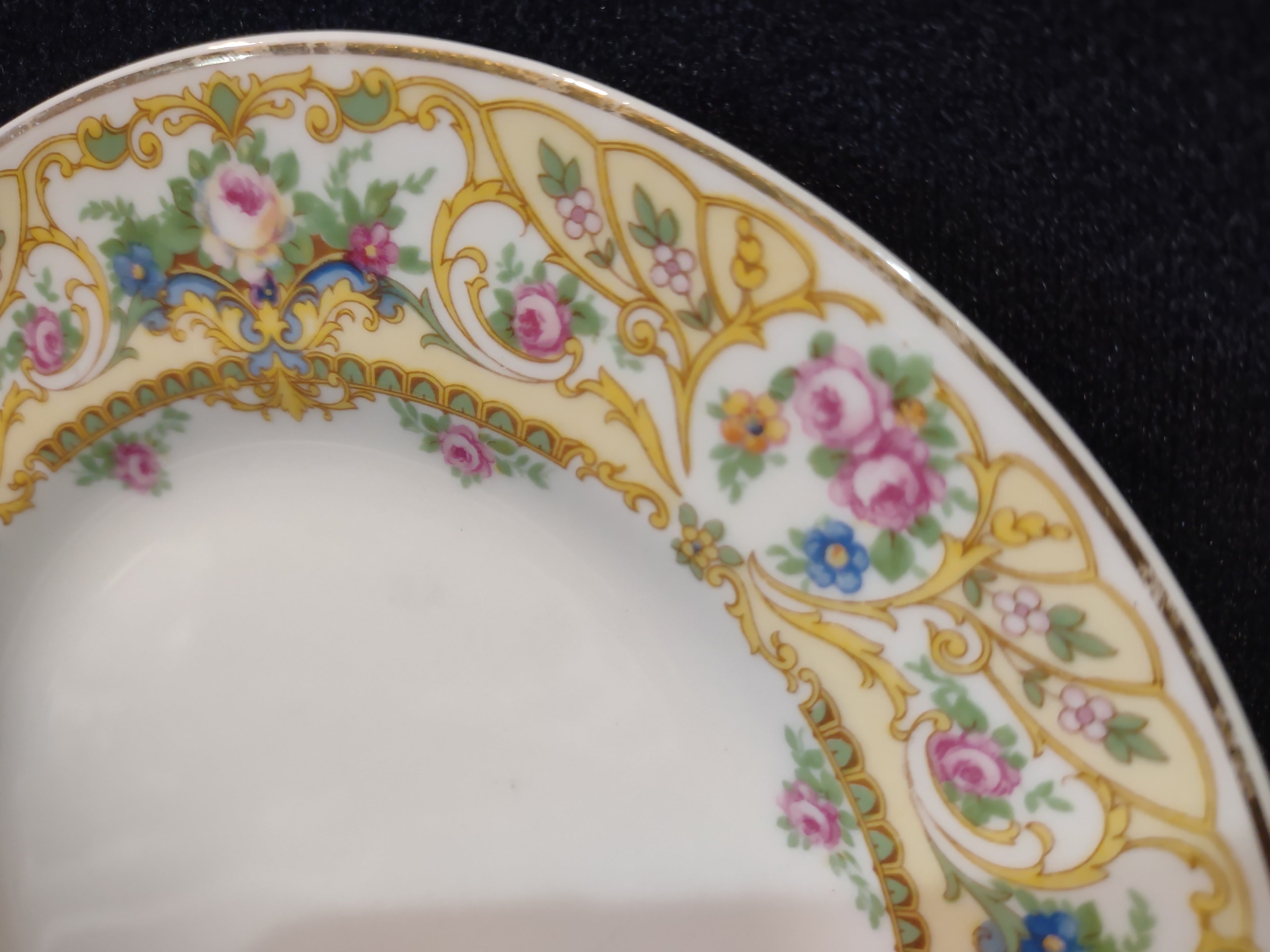 Vintage Syracuse China Rose Marie Floral Plate Set of 2 [7207]