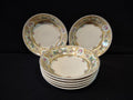 Vintage Syracuse China Old Ivory floral berry bowl set of 7 - full group view