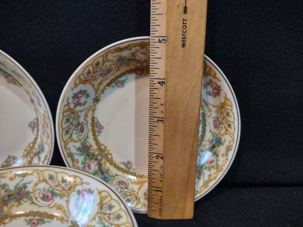 Vintage Syracuse China Rose Marie Floral Berry Bowl Set of 7 [7208]