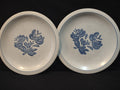 Pfaltzgraff Yorktowne blue floral plate with ruler showing approximately 10 inch diameter