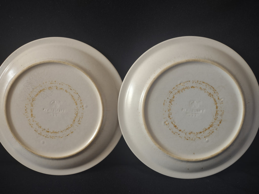 Vintage Pfaltzgraff Yorktowne Blue Floral Plate Set of 2 IMPERFECT [6410]