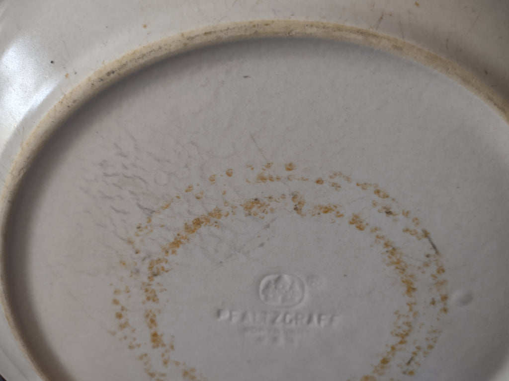 Vintage Pfaltzgraff Yorktowne Blue Floral Plate Set of 2 IMPERFECT [6410]