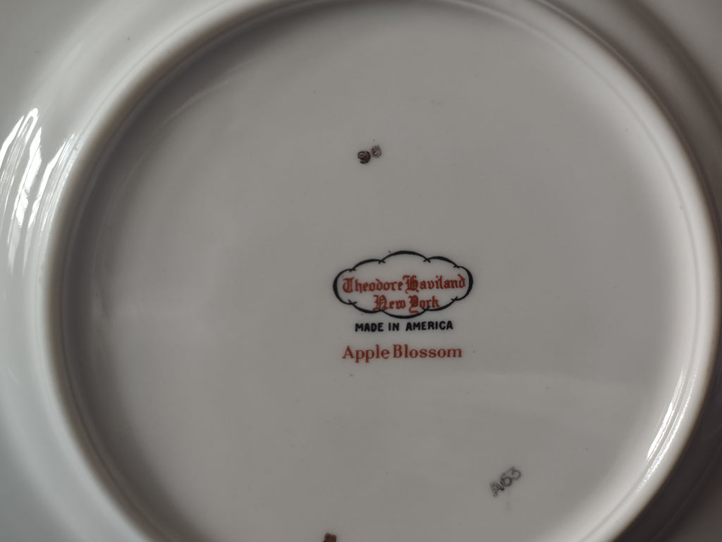 Vintage Theodore Haviland NY Apple Blossom Salad Lunch Plate Set of 2 [7217]