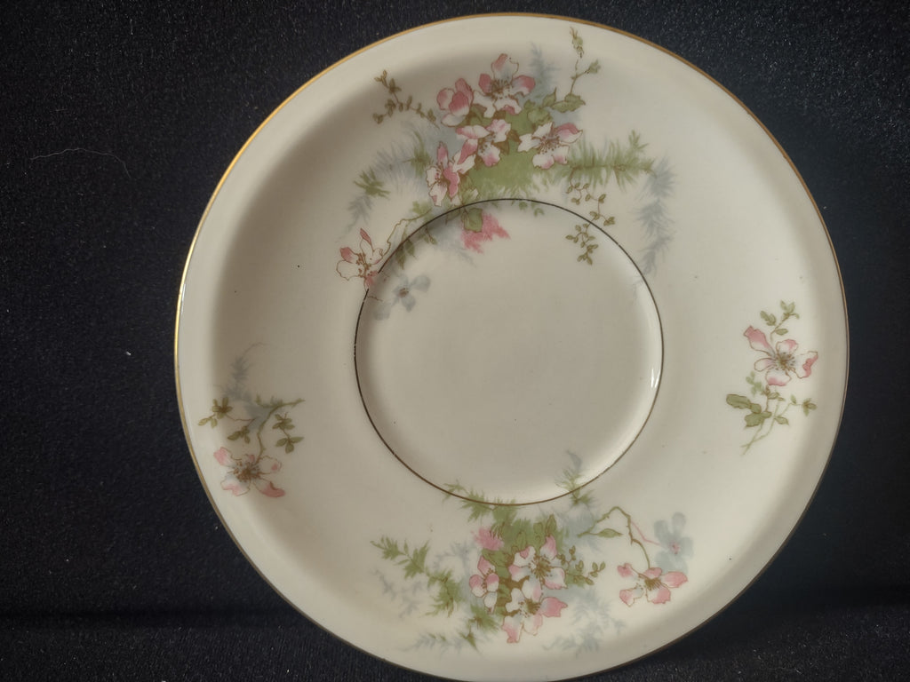 Vintage Theodore Haviland NY Apple Blossom Large Cream Soup LinerSaucer [7221]