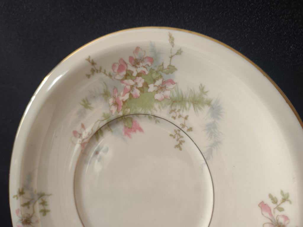 Vintage Theodore Haviland NY Apple Blossom Large Cream Soup LinerSaucer [7221]