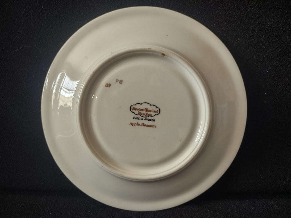 Vintage Theodore Haviland NY Apple Blossom Large Cream Soup LinerSaucer [7221]