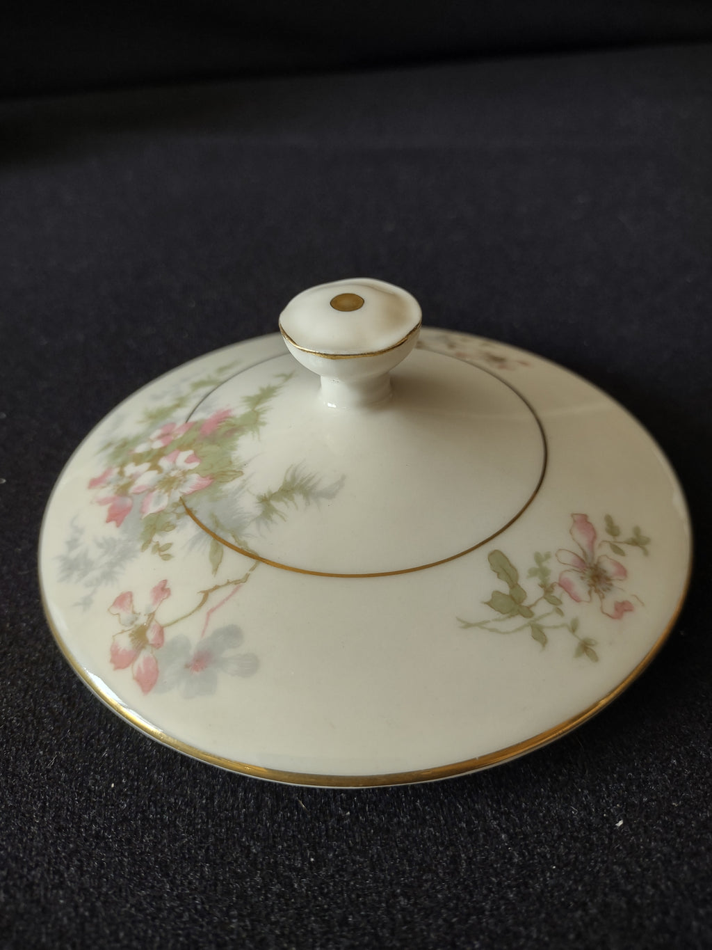Vintage Theodore Haviland NY Apple Blossom Sugar Bowl Lid Replacement [7224]