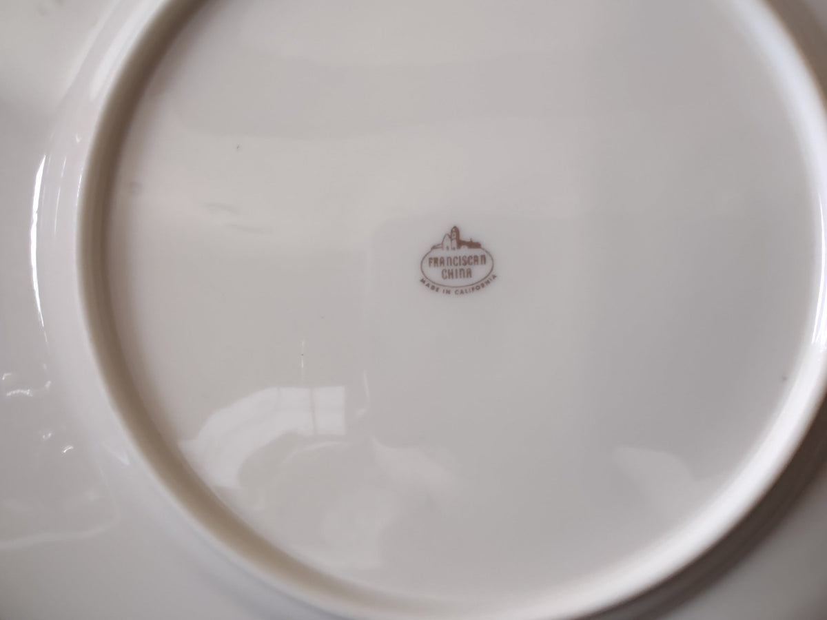 Franciscan China Made in California backstamp on plate reverse