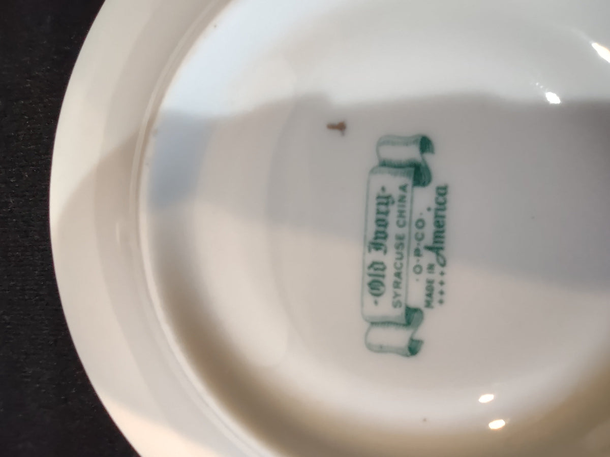 Syracuse China cup bottom showing Old Ivory backstamp