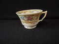 Vintage Gold Scroll Pink Rose Floral Footed Tea Cup - interior view