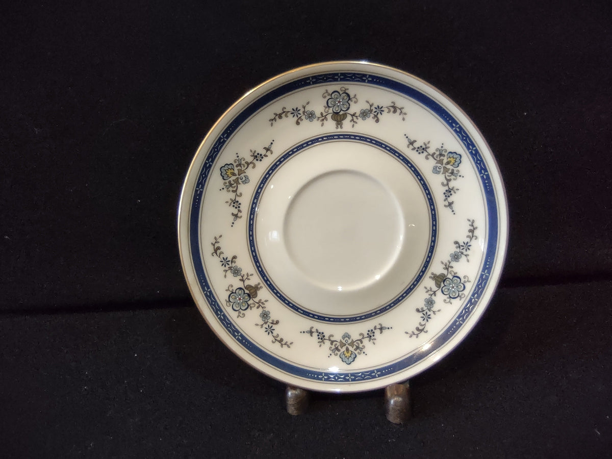 Gorham Finial Fine China saucer - backstamp close-up reading Gorham Fine China USA Finial