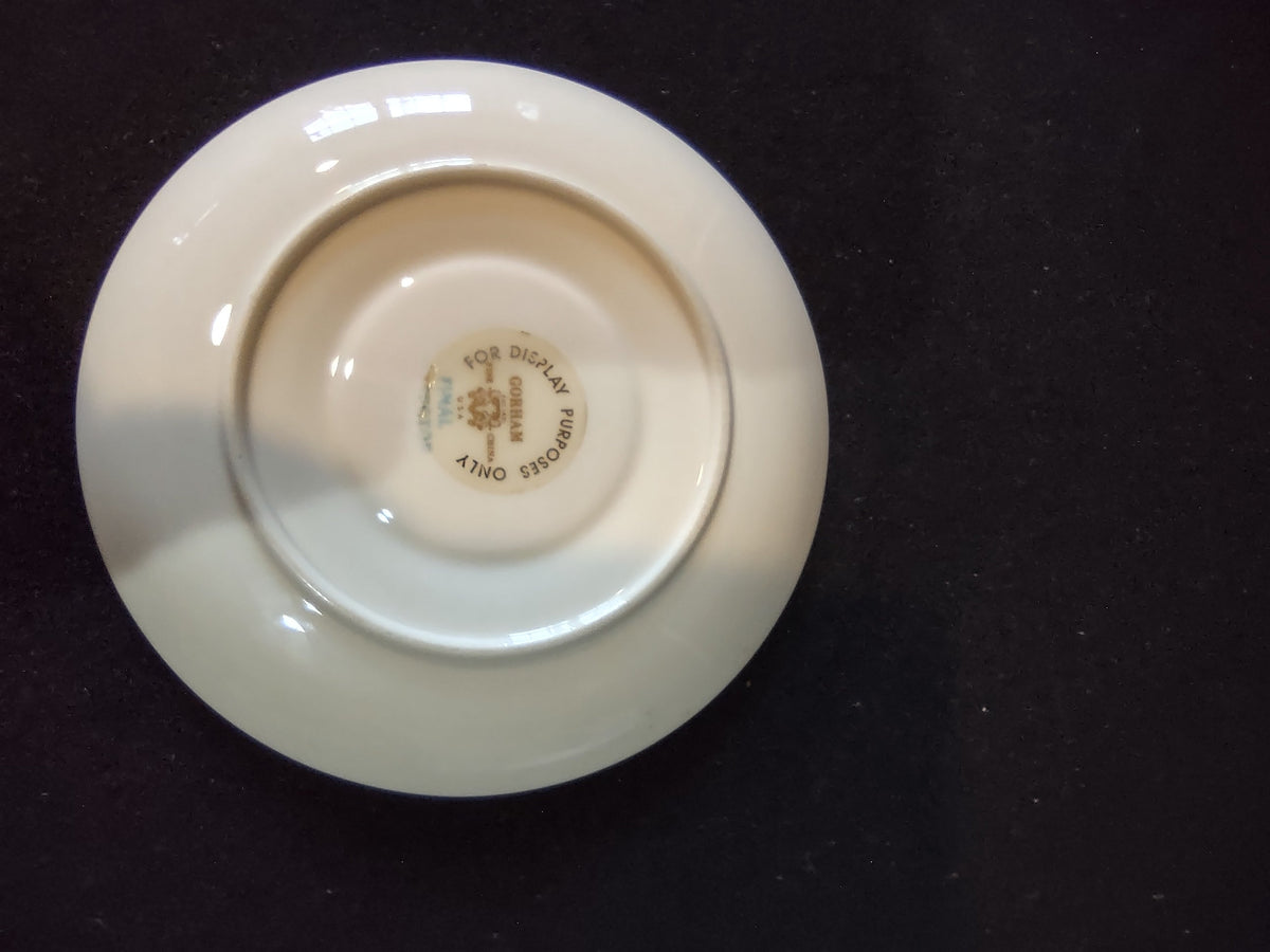 Gorham Finial Fine China saucer - back view showing backstamp