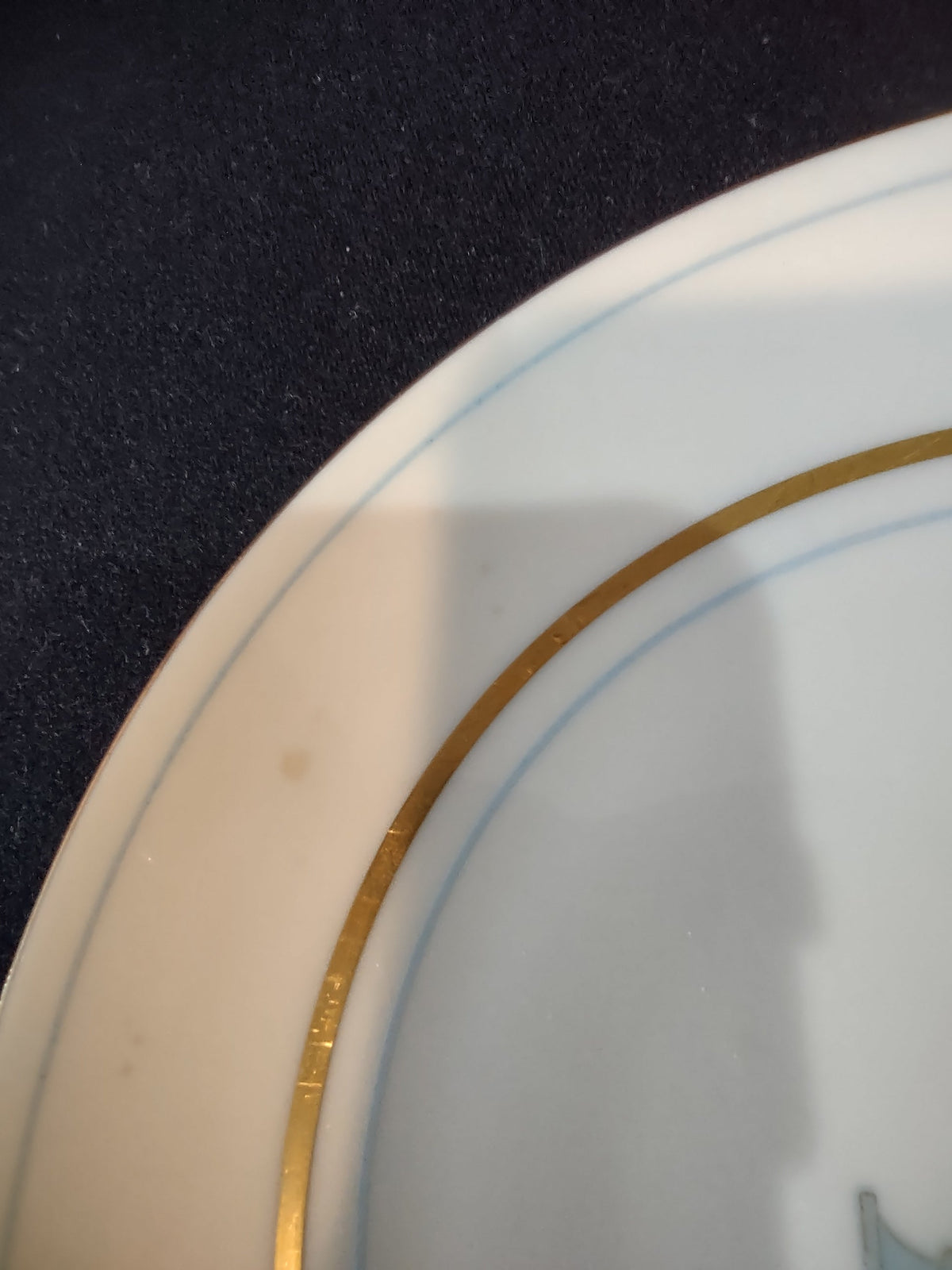 Castleton China Dorset rim gold band detail