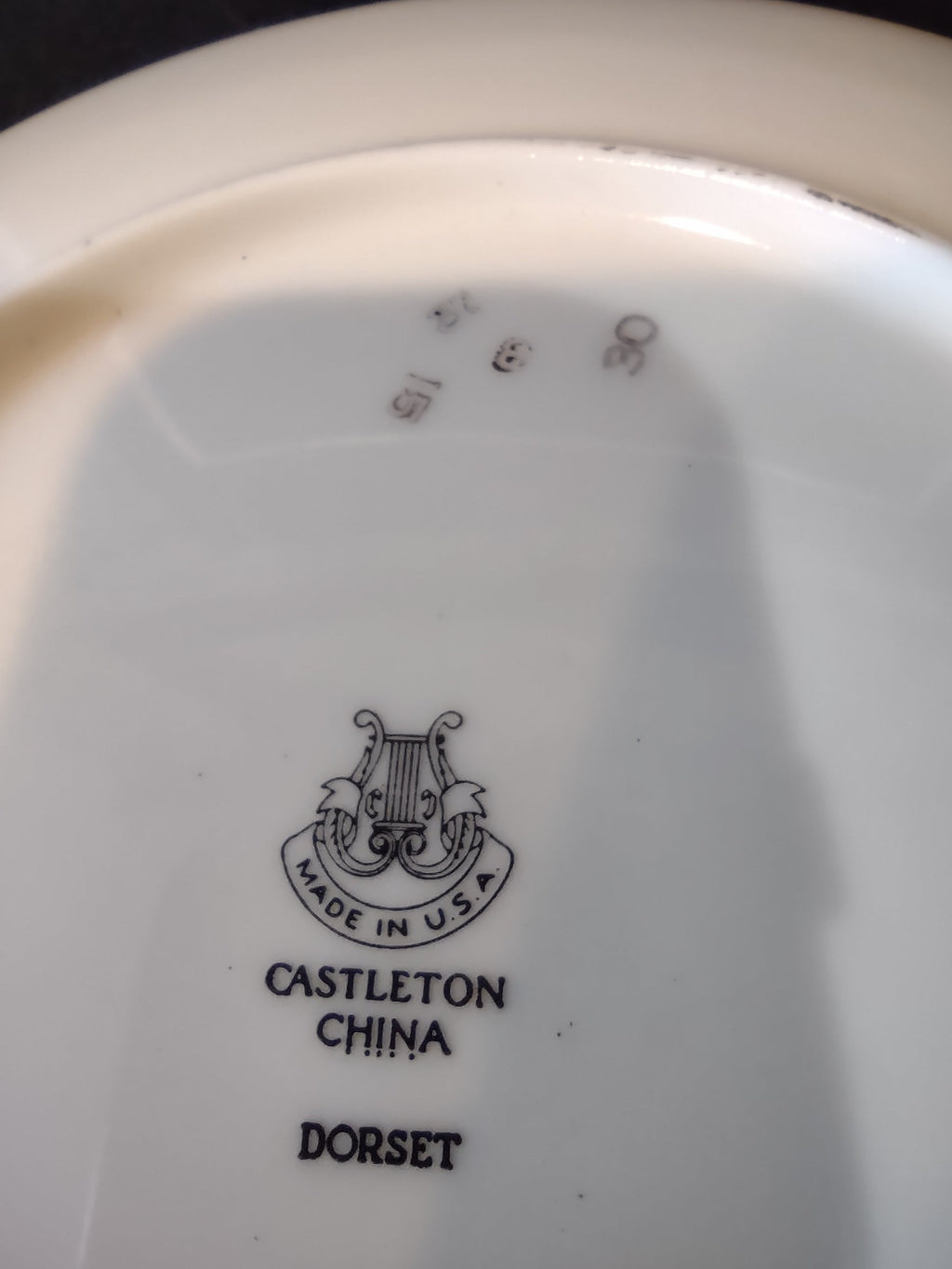 Castleton China Dorset backstamp close-up