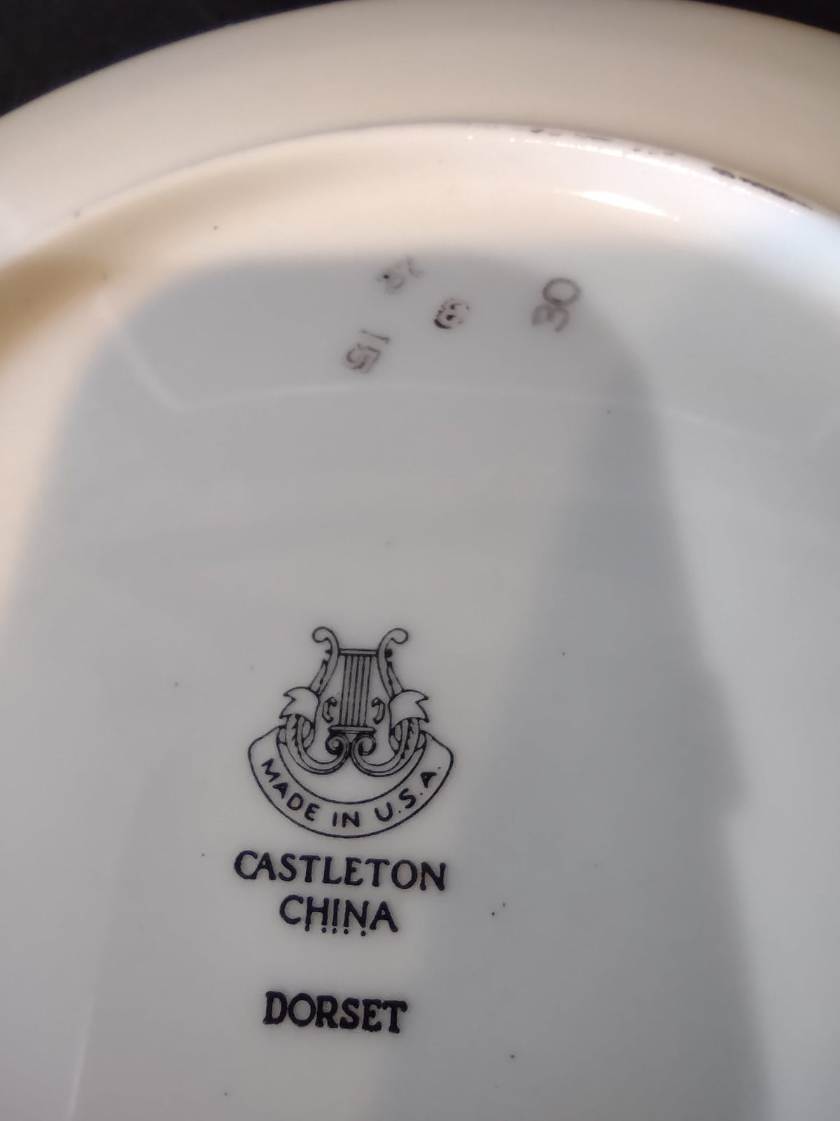 Castleton China Dorset backstamp close-up