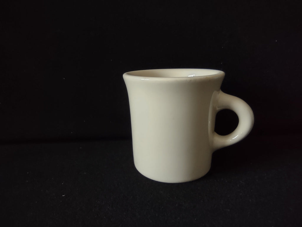 Vintage off-white diner coffee mug interior view top down
