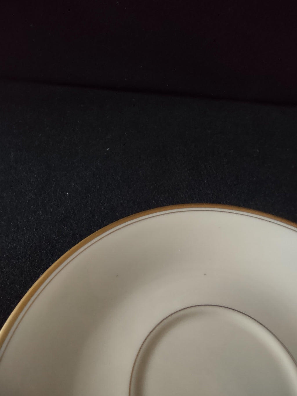 Vintage Syracuse China Gold Band Footed Cup & Saucer Set of 3 [7228]