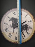 Vintage horse Roman numeral wall clock face