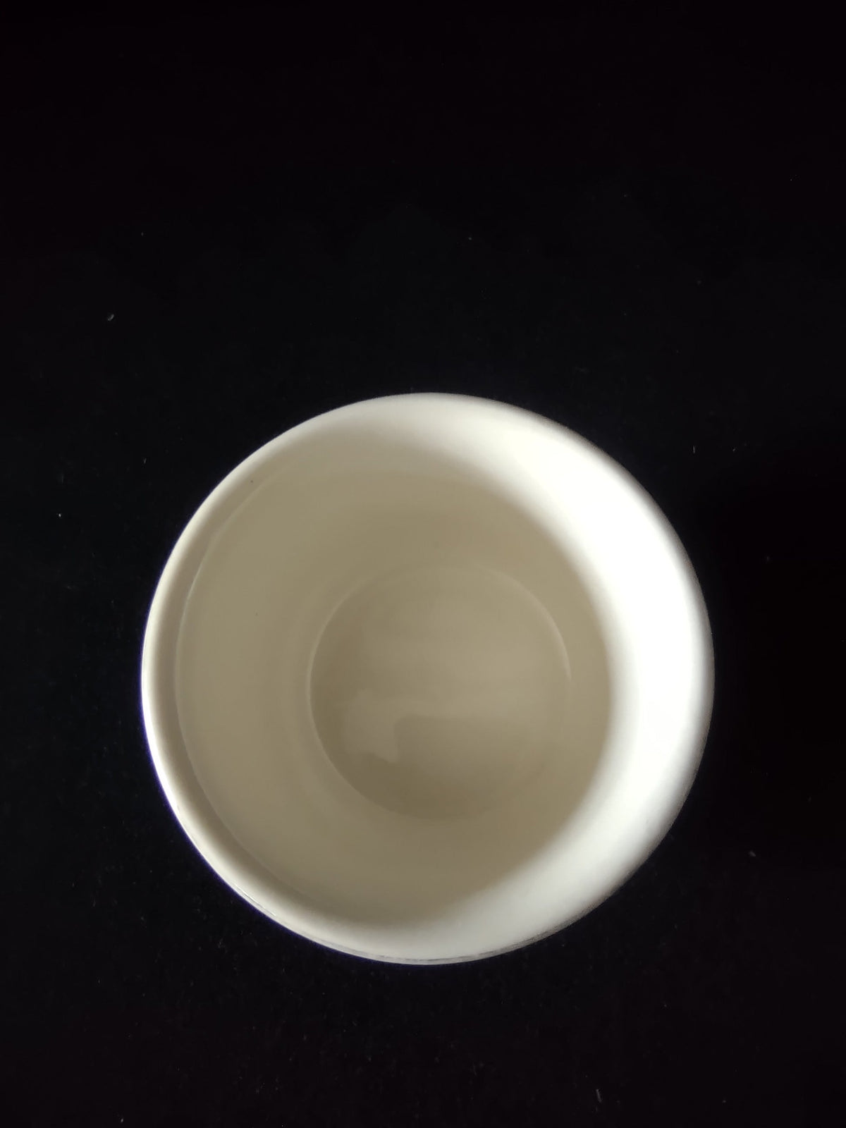Vintage Floral Ribbed Cup - side view with ruler showing approx 2.5 inch height