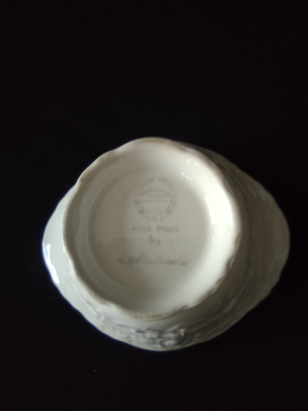 Arcopal Blue Pearl backstamp bottom view