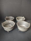 Vintage Dura Cast cast aluminum cauldron bean pot with ruler showing approx 6 inch diameter