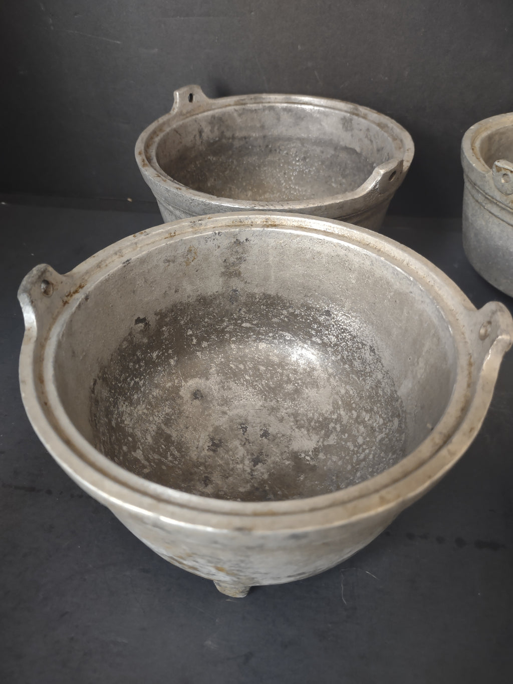 Vintage Dura Cast DC6219 Cast Aluminum Cauldron Bean Pot Set of 4 [7340]