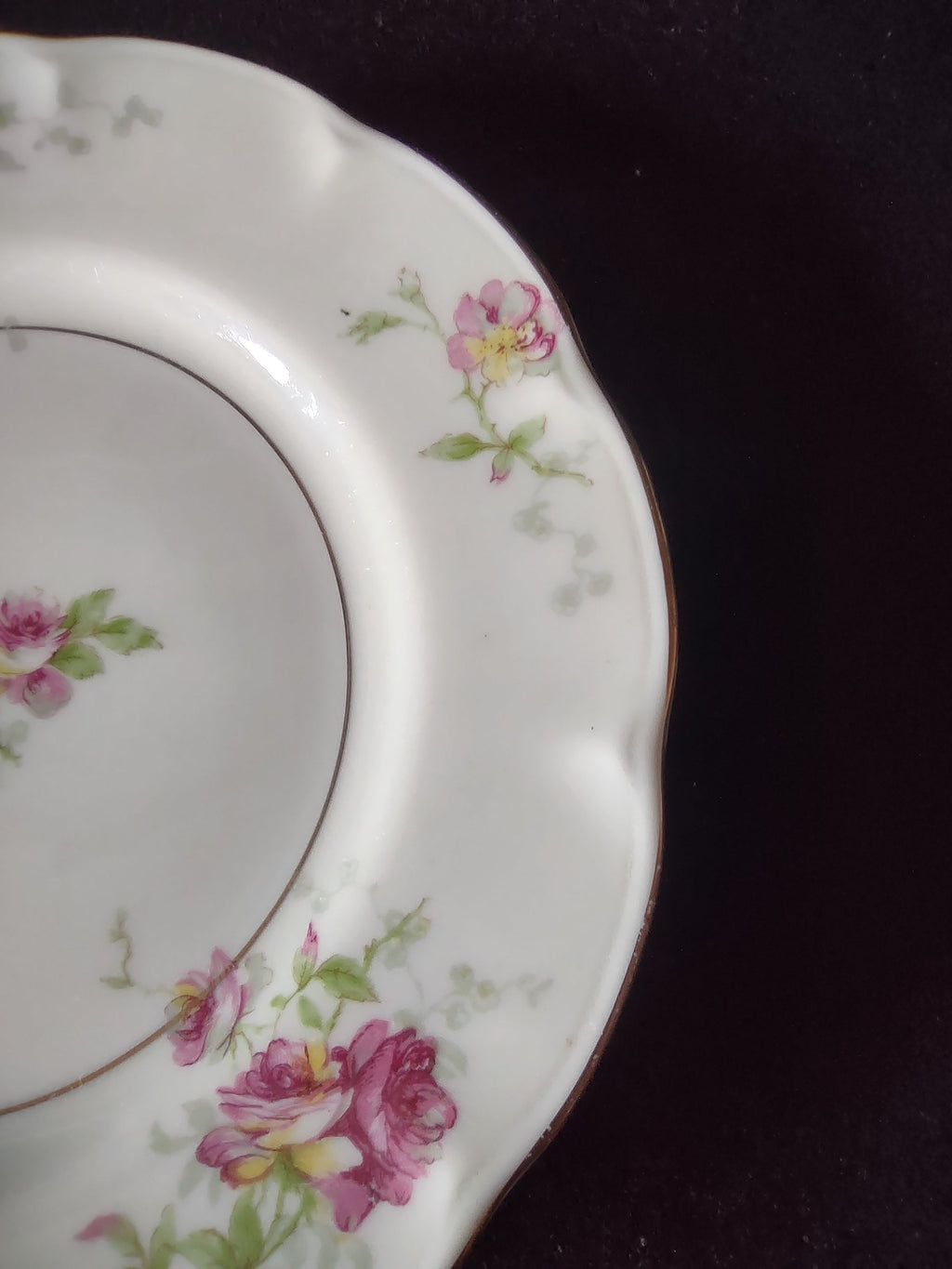 Vintage Theodore Haviland NY Dorset saucer backstamp close-up