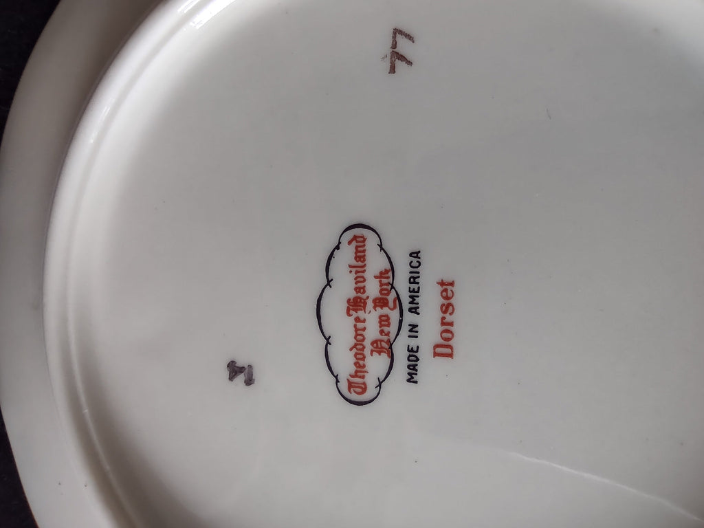 Vintage Theodore Haviland NY Dorset saucer set of 4 group shot