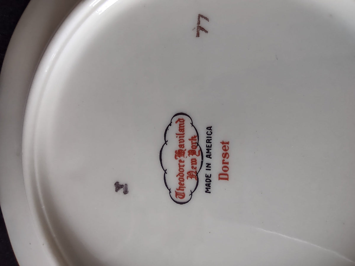 Vintage Theodore Haviland NY Dorset saucer set of 4 group shot