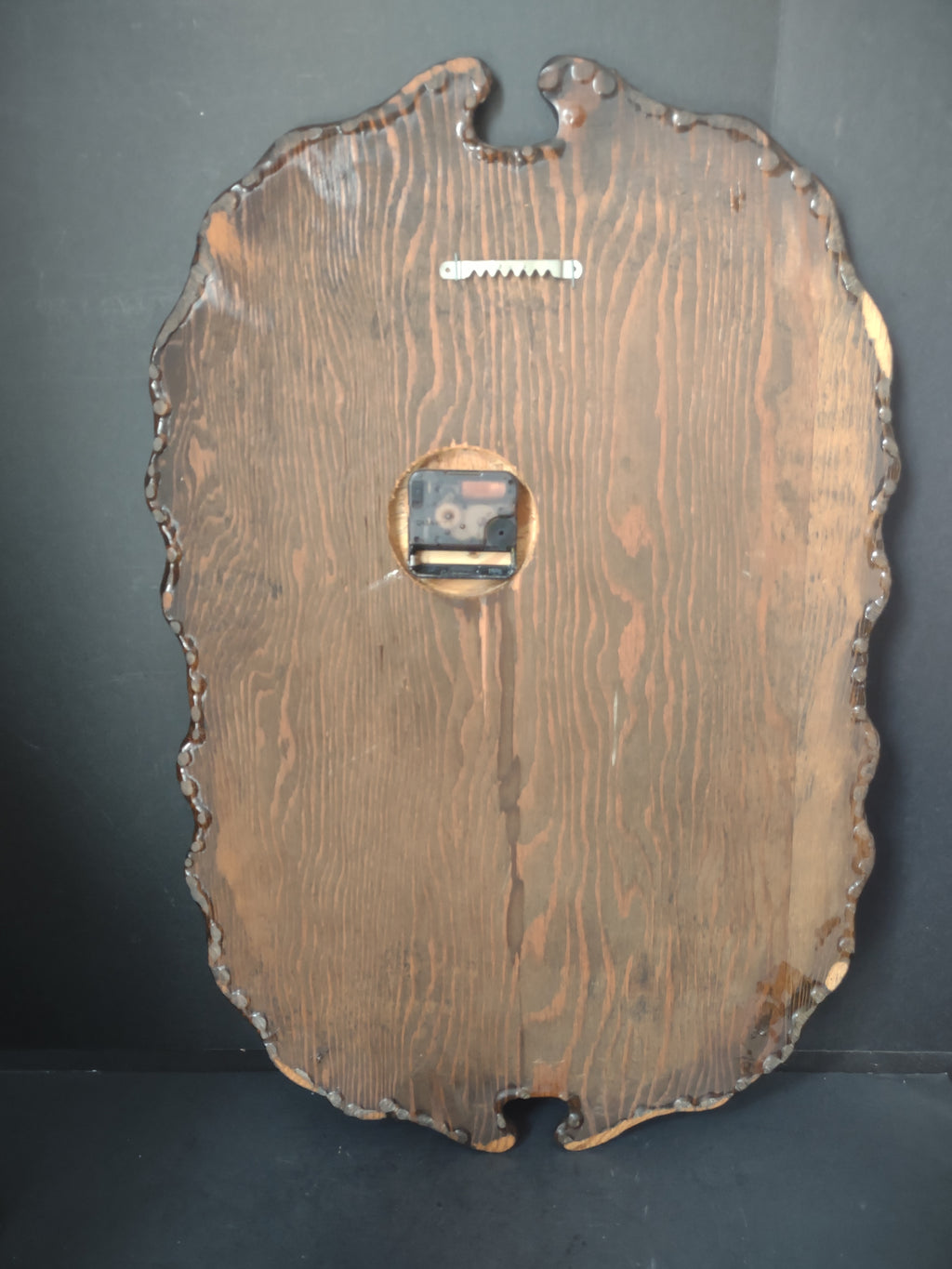 Vintage Whitetail Buck Deer Wood Plaque Wall Clock Does NOT Work[7339]
