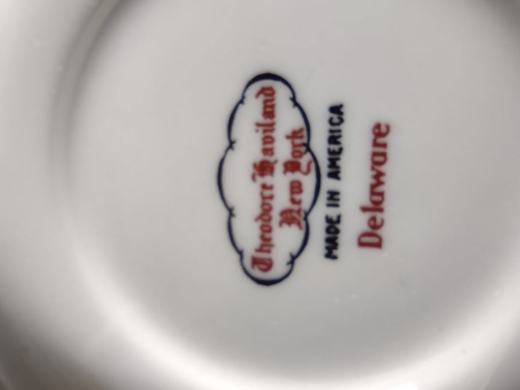 Top view of Theodore Haviland New York Delaware cup showing off-white interior