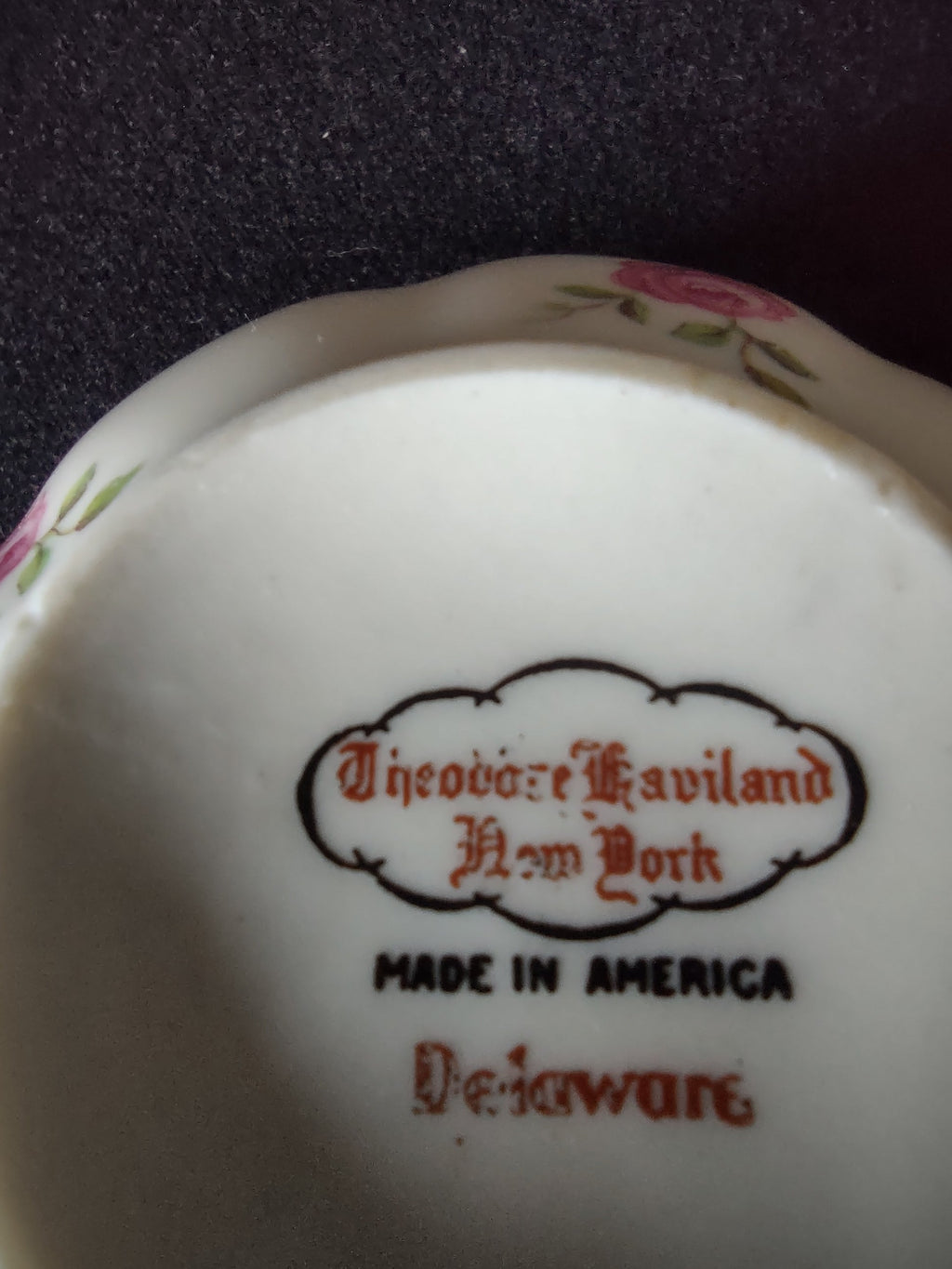 Theodore Haviland Delaware saucer full pattern view