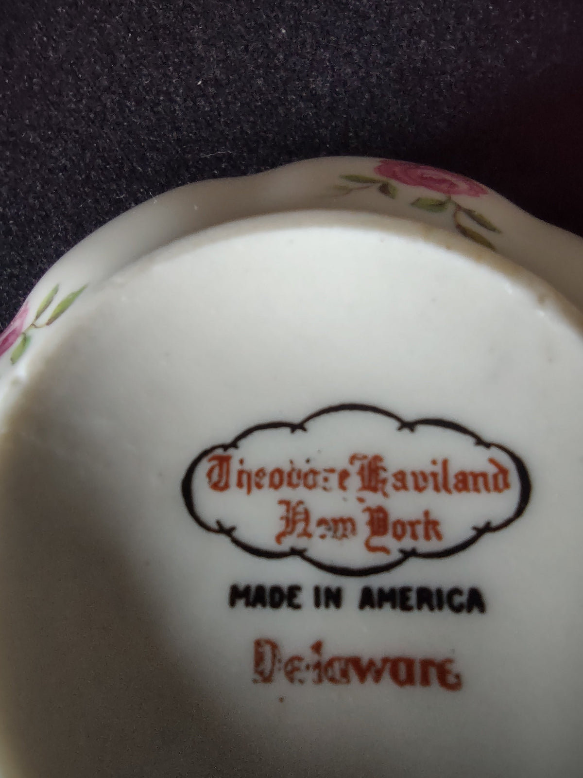 Theodore Haviland Delaware saucer full pattern view