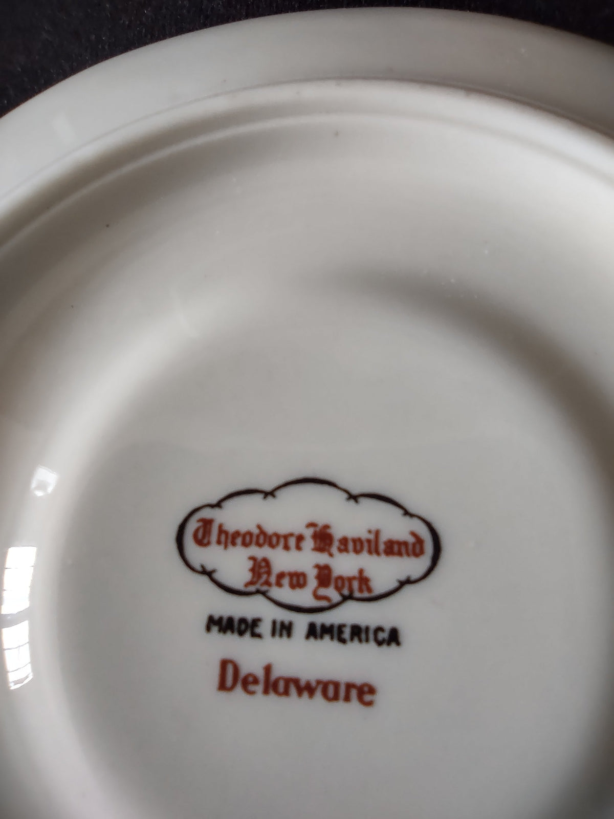 Theodore Haviland New York Delaware backstamp close-up - Made in America