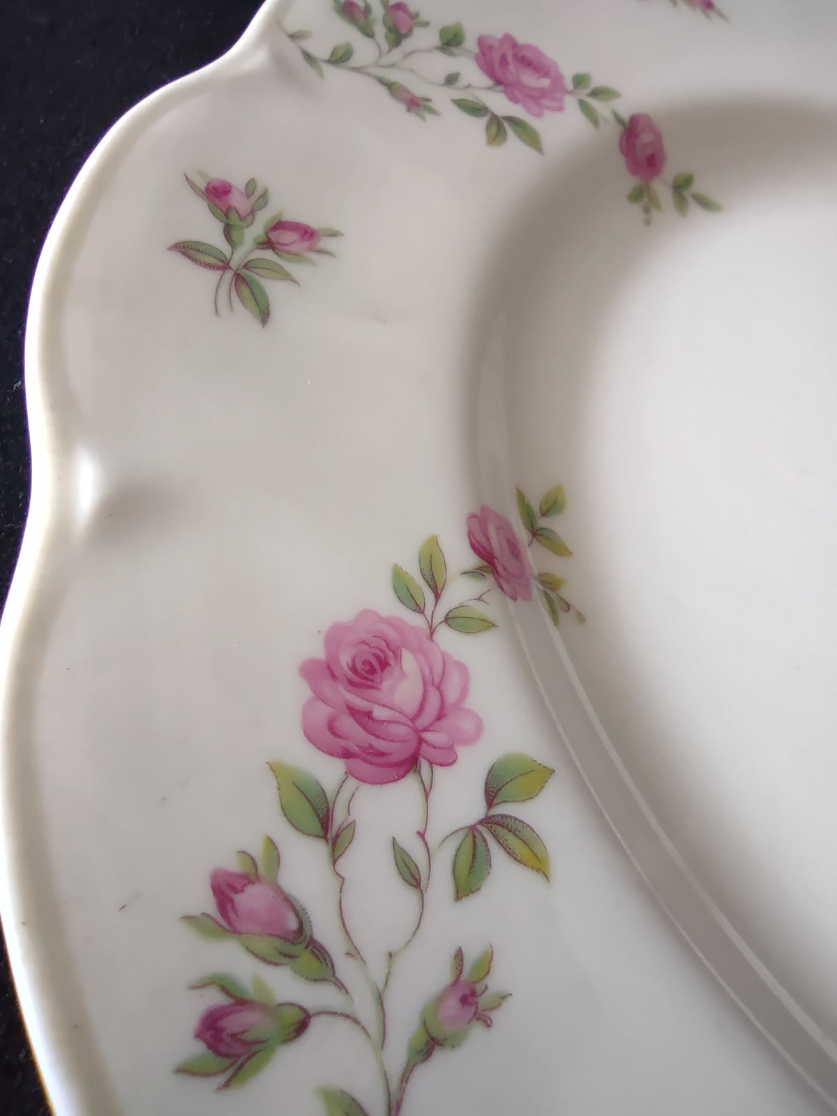 Backstamp showing utensil cartouche mark on back of plate