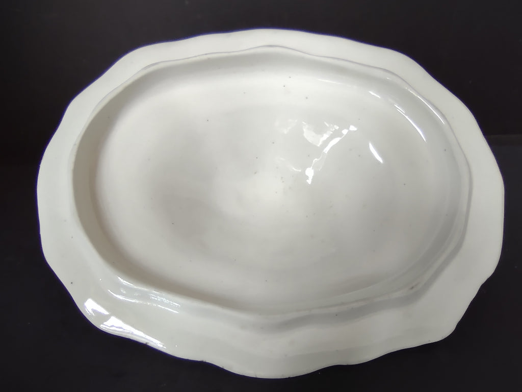Vintage Samuel Ford & Co Festoon Brown Transferware Tureen Lid ONLY [7285]