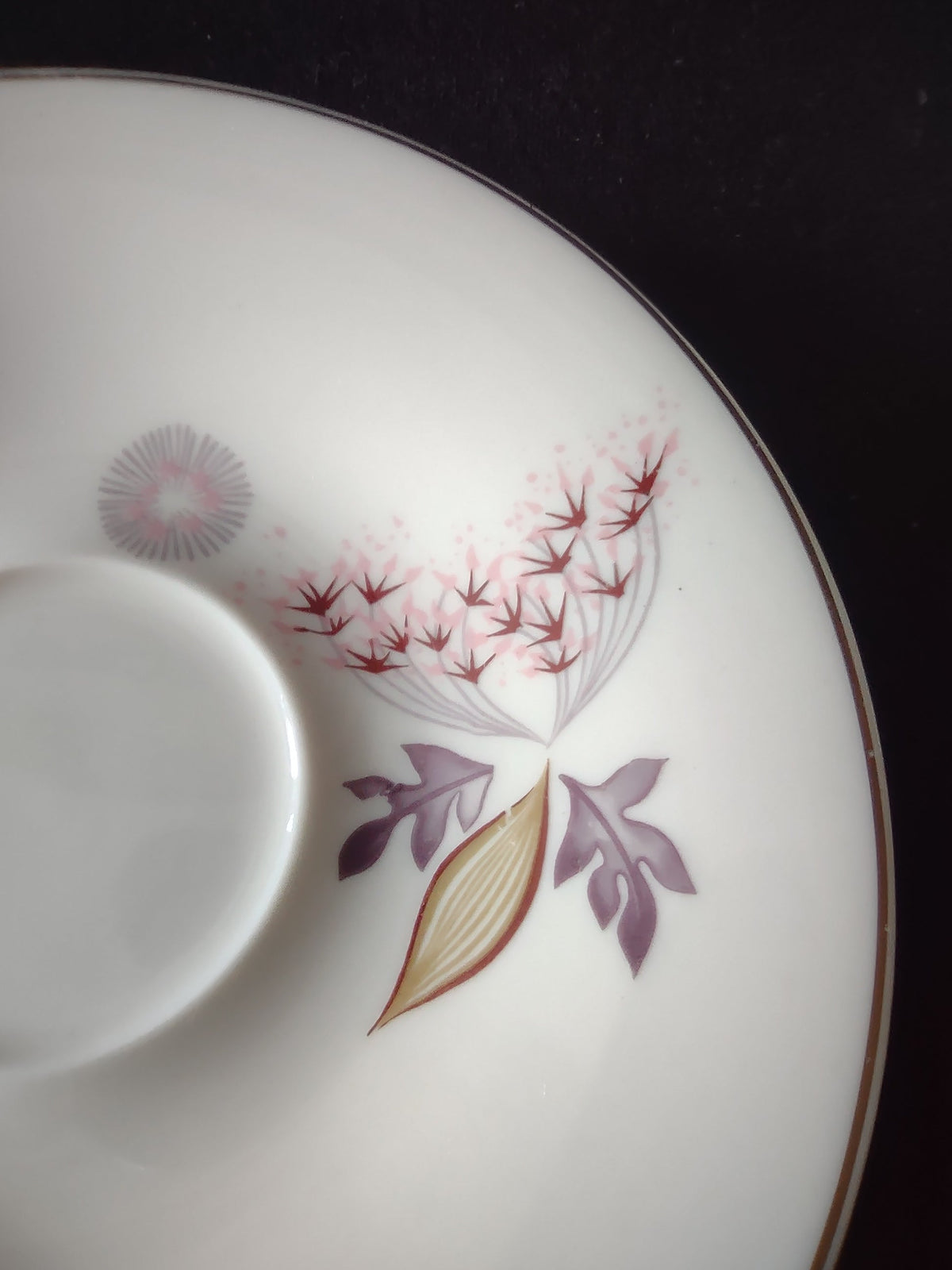Saucer with ruler showing approximately 6-inch diameter
