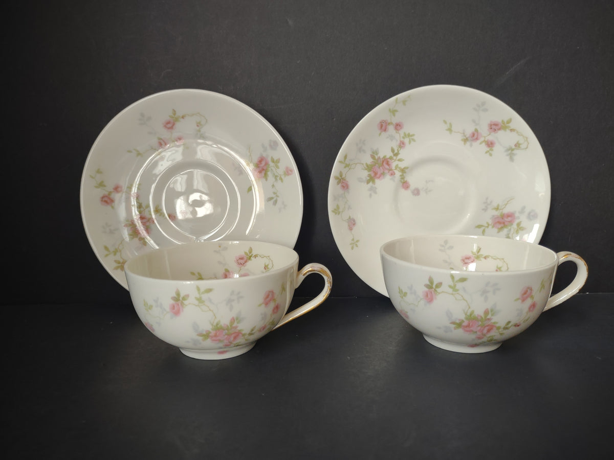 Vintage Theodore Haviland NY Touraine Cup & Saucer Set of 2 [7282]
