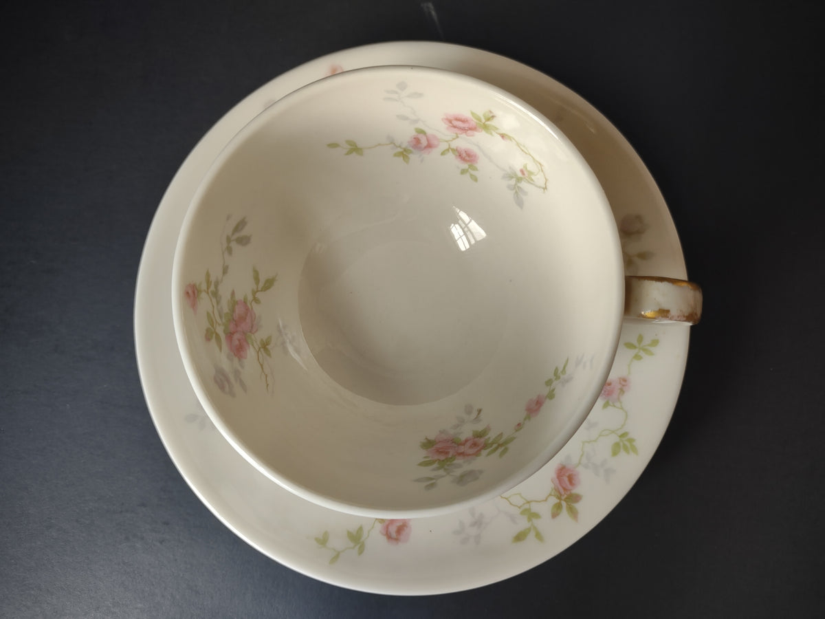 Vintage Theodore Haviland NY Touraine Cup & Saucer Set of 2 [7282]