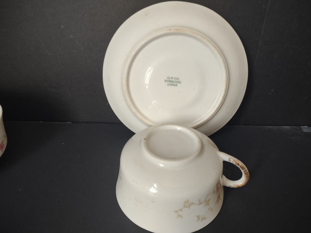 Backstamp showing O.P.Co. Syracuse China mark on saucer base
