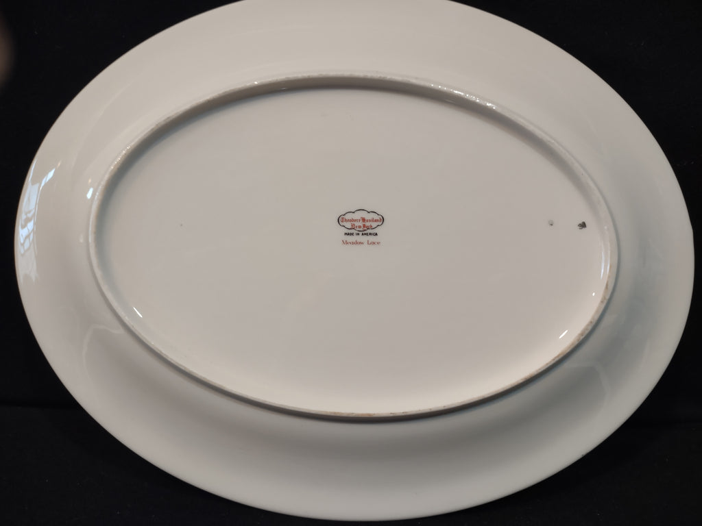 Vintage Theodore Haviland NY Meadow Lace Oval Serving Platter 11" [7274]