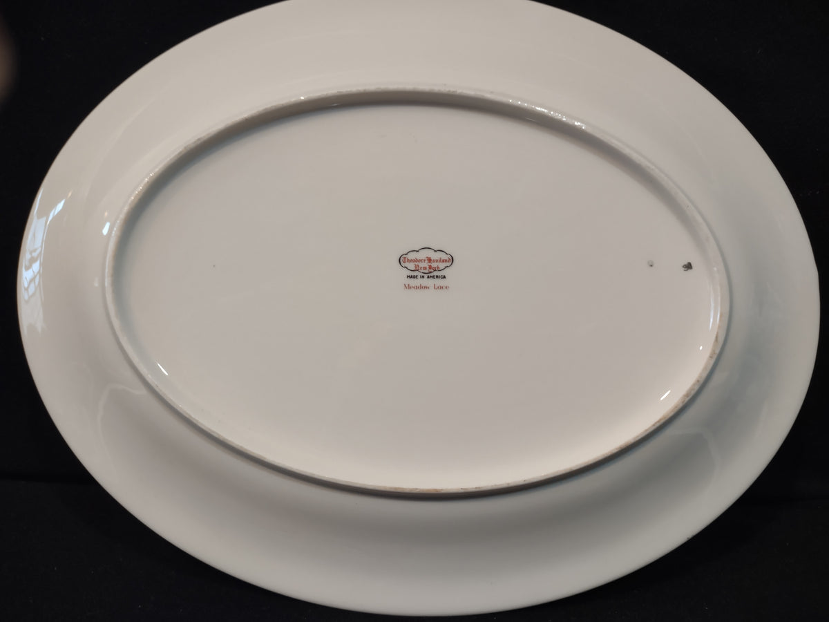Vintage Theodore Haviland NY Meadow Lace Oval Serving Platter 11" [7274]