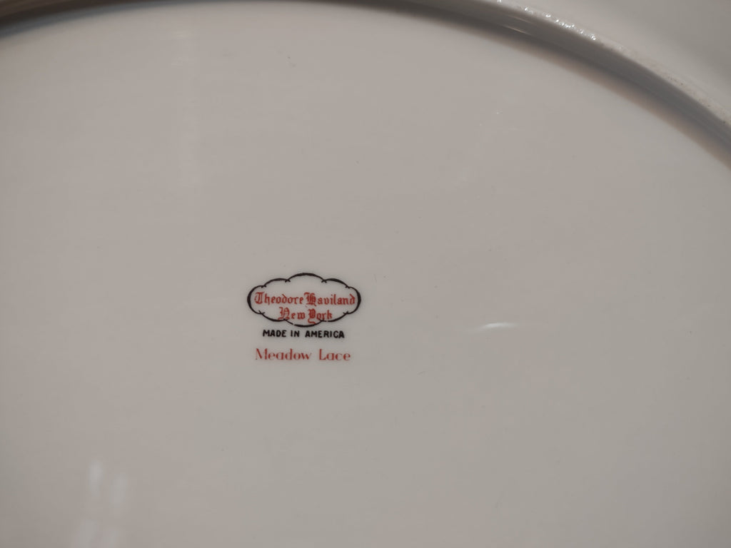 Theodore Haviland New York Meadow Lace backstamp, Made in America