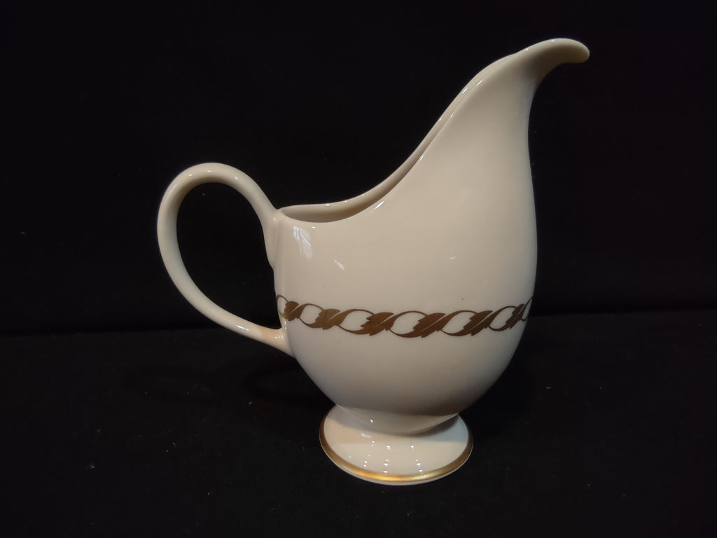 Vintage Franciscan Masterpiece China Gold Chain Footed Creamer 5" [7277]