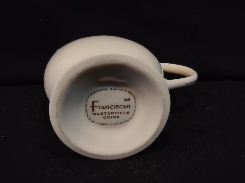 Vintage Franciscan Masterpiece China Gold Chain Footed Creamer 5" [7277]