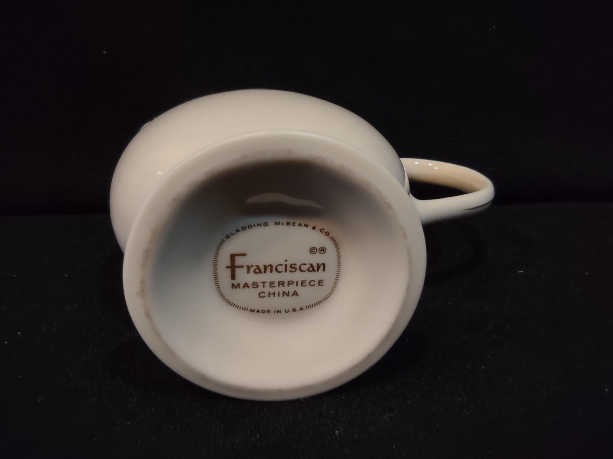 Vintage Franciscan Masterpiece China Gold Chain Footed Creamer 5" [7277]