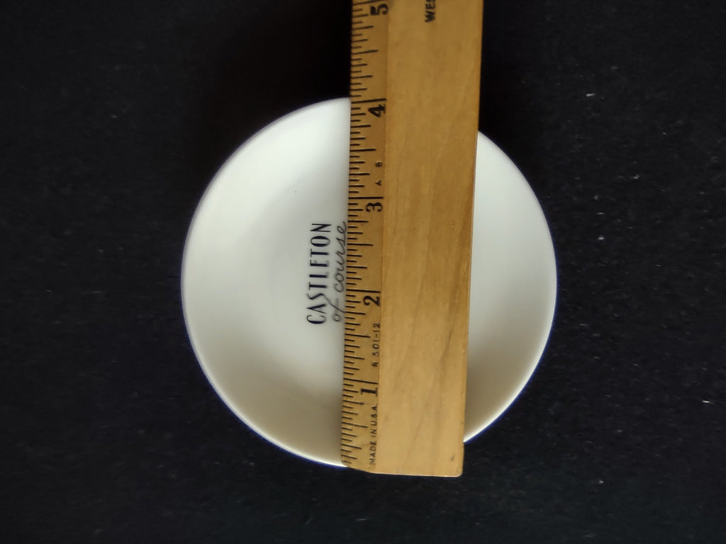 Castleton China backstamp reading of course the finest choice in fine china with lyre logo
