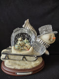 Vintage Bradford Exchange Thomas Kinkade Let It Snow Crystal For Parts NOT WORKING [3773]