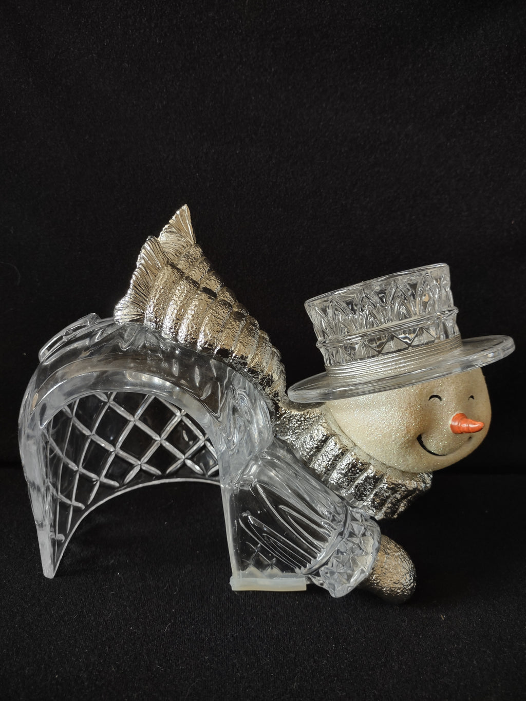 Vintage Bradford Exchange Thomas Kinkade Let It Snow Crystal For Parts NOT WORKING [3773]