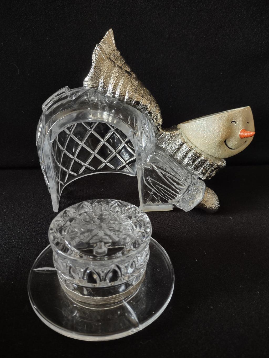 Vintage Bradford Exchange Thomas Kinkade Let It Snow Crystal For Parts NOT WORKING [3773]